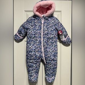 NWT Kensie Girl Floral Wind and Water Resistant Snowsuit/Bunting
